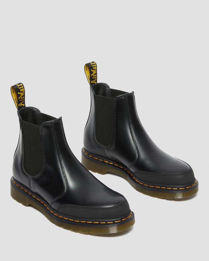 Dr Martens 2976 Guard Panel Leren Enkellaars Heren Zwart | NL 37WNB